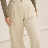 Mara White Tencel Trousers - Näz - Sustainable Fashion Made in Portugal
