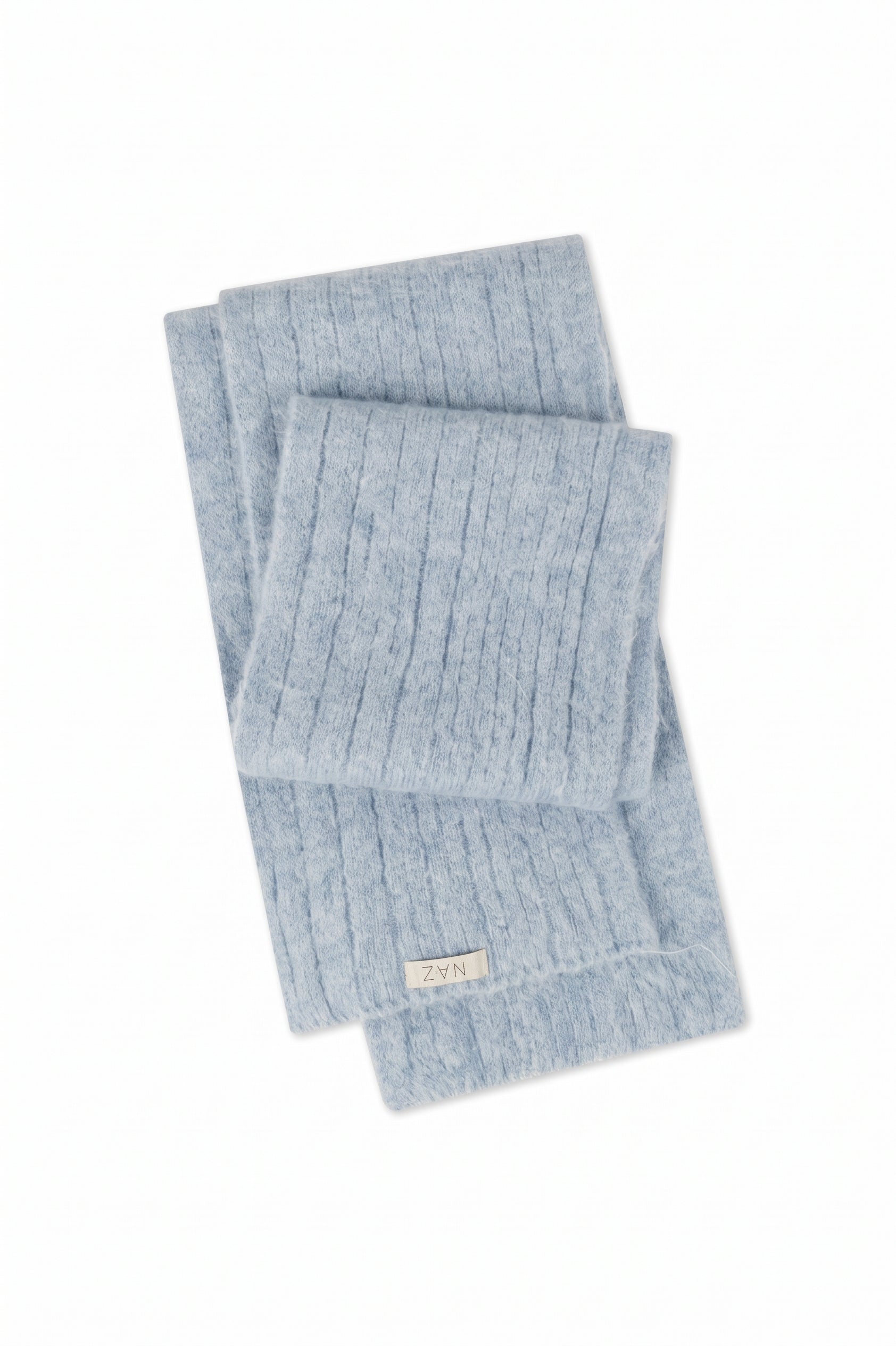 Mila Blue Alpaca Scarf - Näz-Sustainable Fashion Made in Portugal