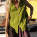 Mila Green Linen Vest - Näz - Sustainable Fashion Made in Portugal