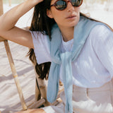 Dawn White Cotton T-shirt