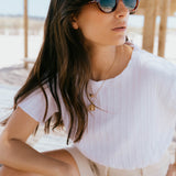 Dawn White Cotton T-shirt