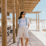 Dawn White Cotton T-shirt