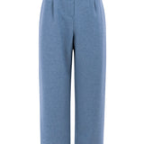 NAZ Zoe Trousers in Blue. Made with 100% Wool. Produced ethically in Portugal.