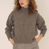 NAZ Emma Sweater in Brown. Made with 50% Recycled Aplaca and 50% Recycled Wool. Produced ethically in Portugal.