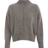 NAZ Emma Sweater in Brown. Made with 50% Recycled Aplaca and 50% Recycled Wool. Produced ethically in Portugal.