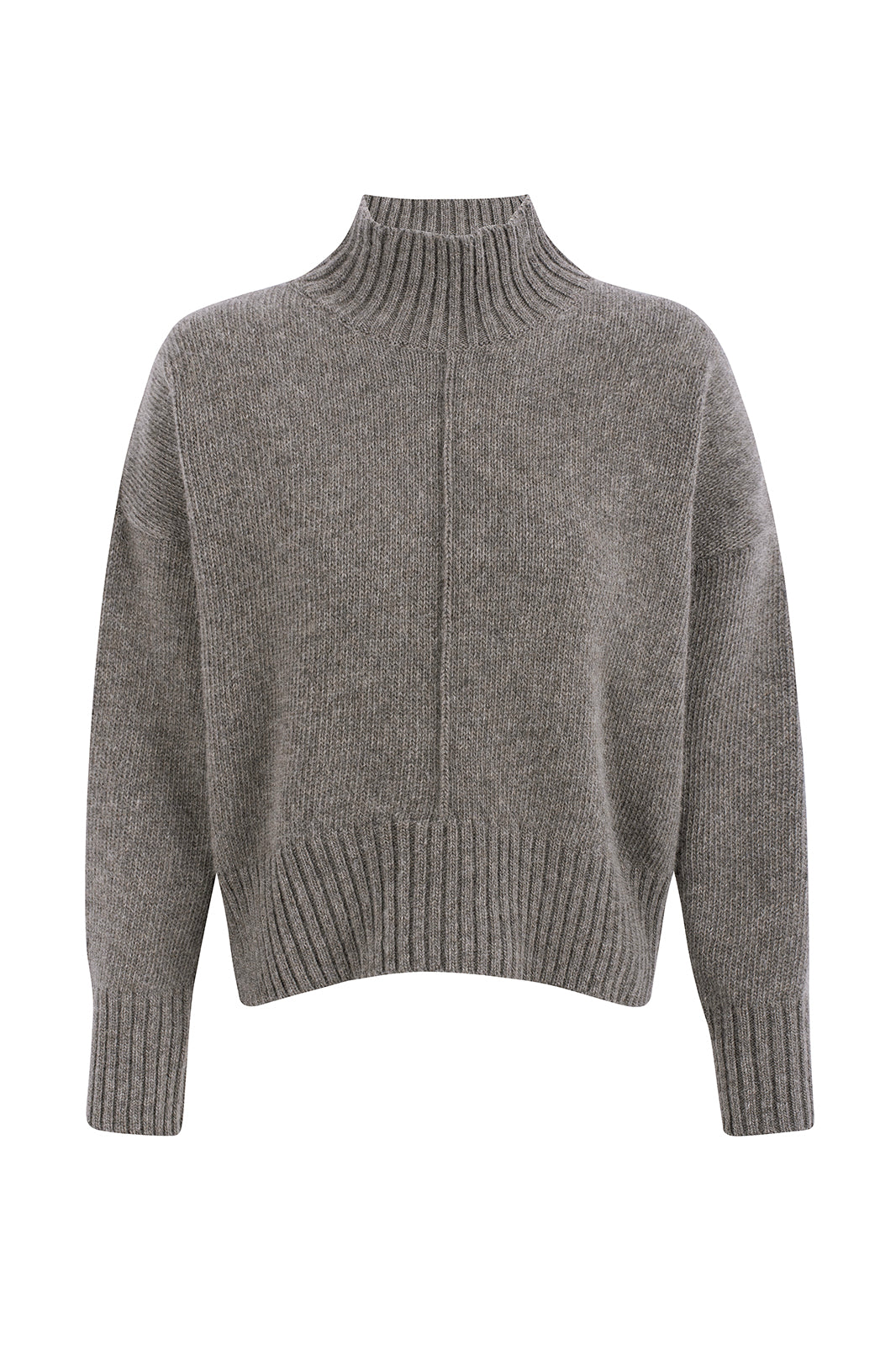 NAZ Emma Sweater in Brown. Made with 50% Recycled Aplaca and 50% Recycled Wool. Produced ethically in Portugal.