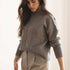 NAZ Emma Sweater in Brown. Made with 50% Recycled Aplaca and 50% Recycled Wool. Produced ethically in Portugal.