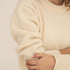 NAZ Claudia Sweater in White. Made with 50% Recycled Aplaca and 50% Recycled Wool. Produced ethically in Portugal.