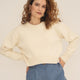 NAZ Claudia Sweater in White. Made with 50% Recycled Aplaca and 50% Recycled Wool. Produced ethically in Portugal.