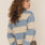 NAZ Mia Striped Sweater in Blue. Made with Recycled Polyamide and Wool. Produced ethically in Portugal.