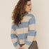 NAZ Mia Striped Sweater in Blue. Made with Recycled Polyamide and Wool. Produced ethically in Portugal.