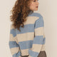 NAZ Mia Striped Sweater in Blue. Made with Recycled Polyamide and Wool. Produced ethically in Portugal.