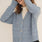 NAZ Sophia Knit Cardigan in Blue. Made with Recycled Polyamide and Wool. Produced ethically in Portugal.