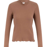 NAZ Ava Turtleneck in Terracota. Made with 100% Deadstock Cotton. Produced ethically in Portugal.