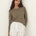 naz recycled cotton knit sweater in sage green 