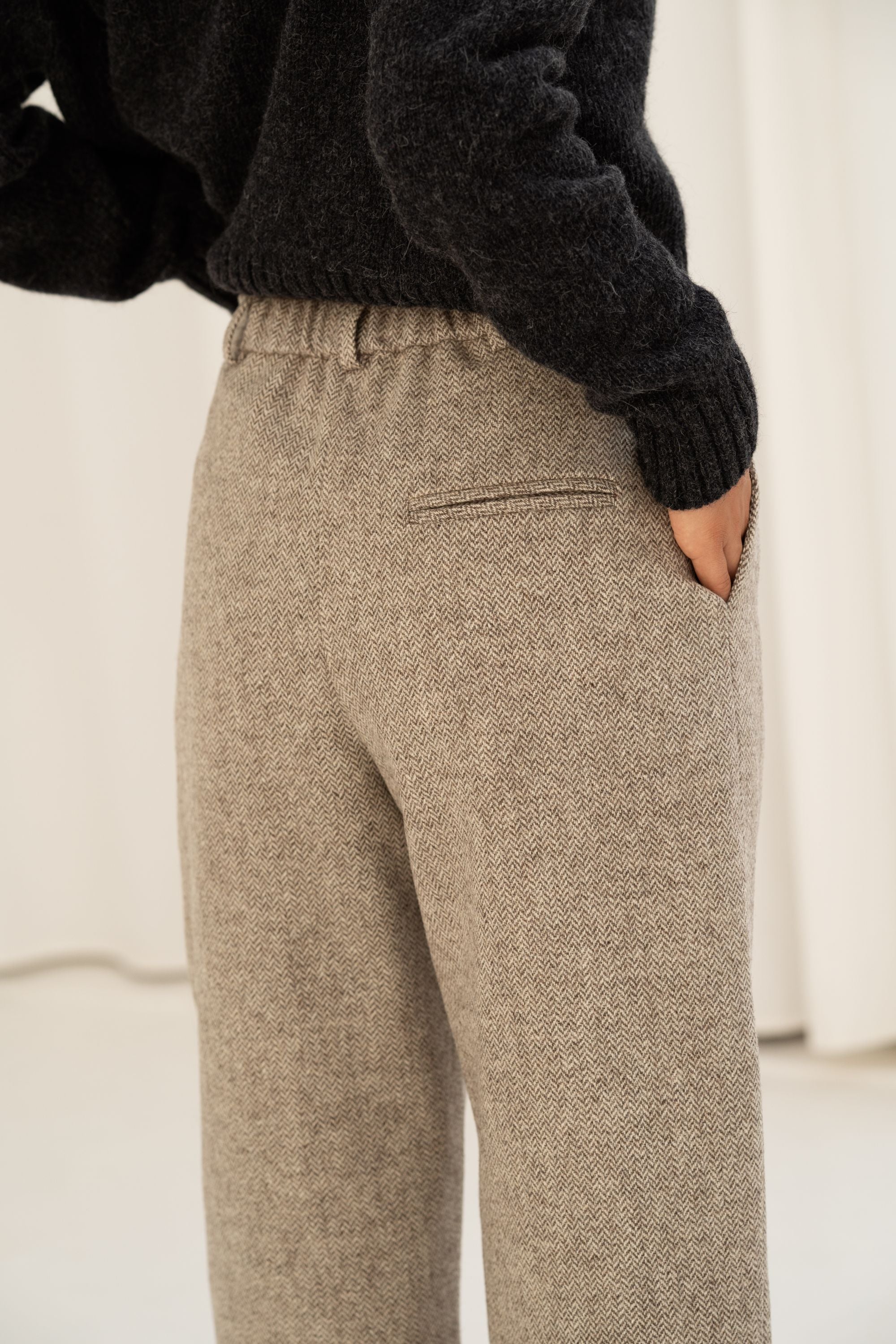 Women's wool pants lined fashion