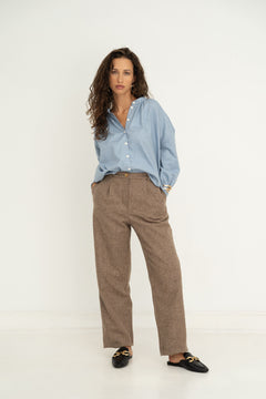 Naz women's wool trousers, lined, straight fit (Made in Portugal). 
