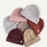 Naz women recycled wool beanies in a variety of colours. 