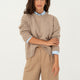 Naz women's alpaca and wool sweater made from 100% recycled fibers in beige. Made ethically in Portugal.