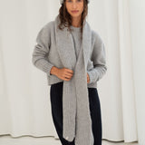 women's recycled wool grey scarf 
