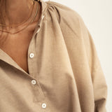 Soft winter shirt made from a warm blend of cotton and cashmere. 