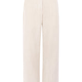 Comfortable women's corduroy trousers with zipper and elastic waist (Cotton).