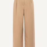 Naz women's tailored high-waisted tencel trousers in beige 