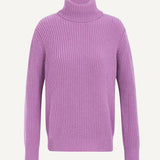Naz women's turtleneck jumper made from recycled fibers in lilac