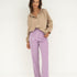 Naz women corduroy cotton pants for women in lilac. Made in Portugal. 