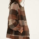 Naz women's wool bomber jacket in brown 
