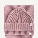 naz women's scarf and beanie winter set pink 