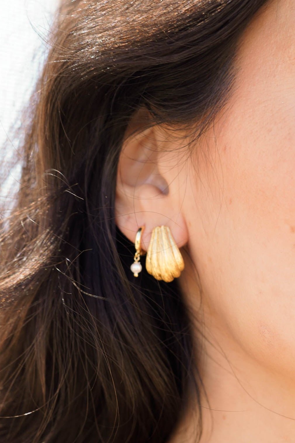 Pearl Hoops - Näz - Sustainable Fashion Made in Portugal