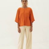 Sari Orange Tencel Top - Näz - Sustainable Fashion Made in Portugal