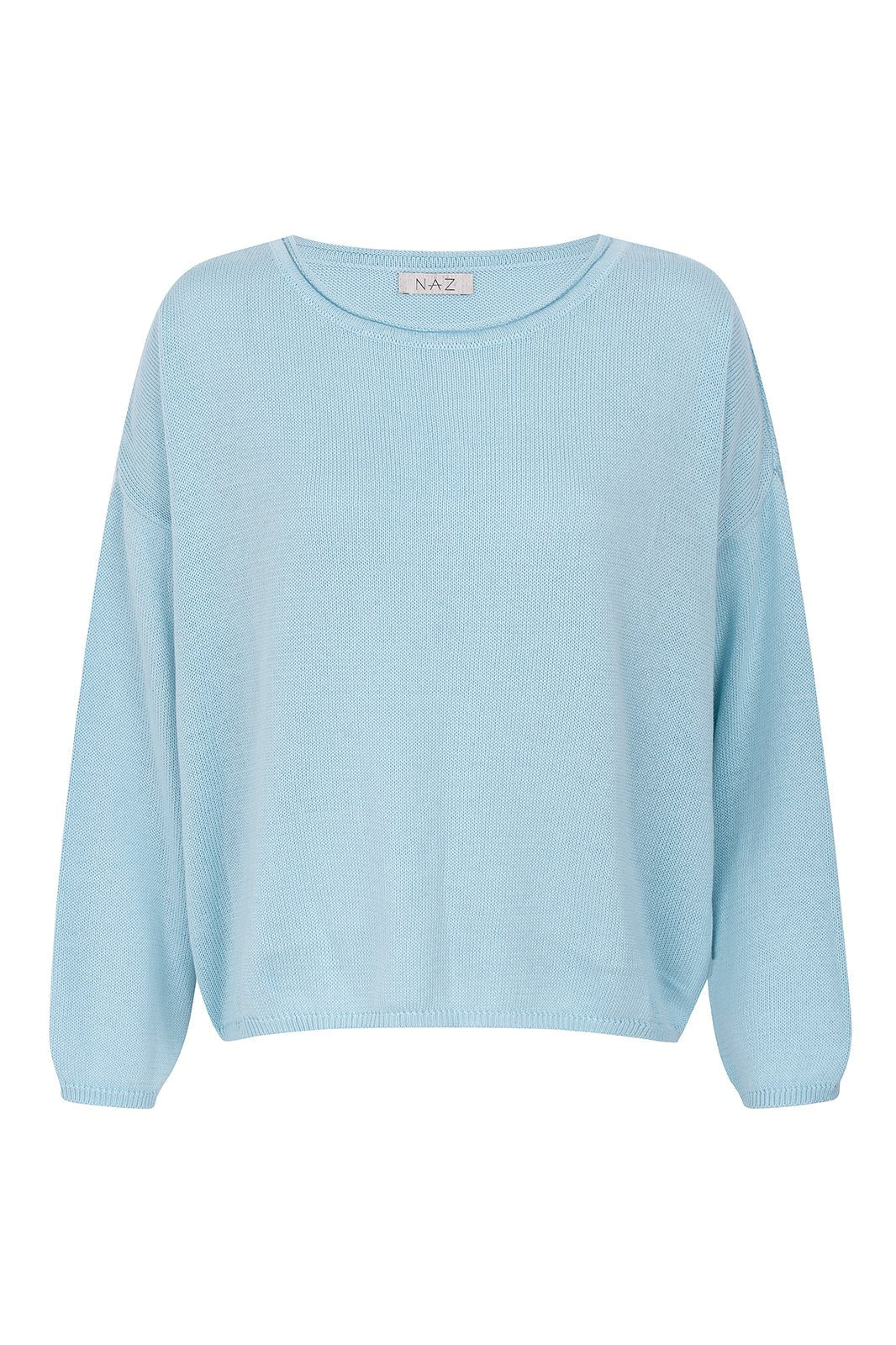 Sofie Blue Cotton Sweater - Näz - Sustainable Fashion Made in Portugal