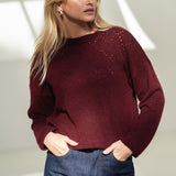 Sofie Bordeaux Alpaca Sweater - Näz-Sustainable Fashion Made in Portugal