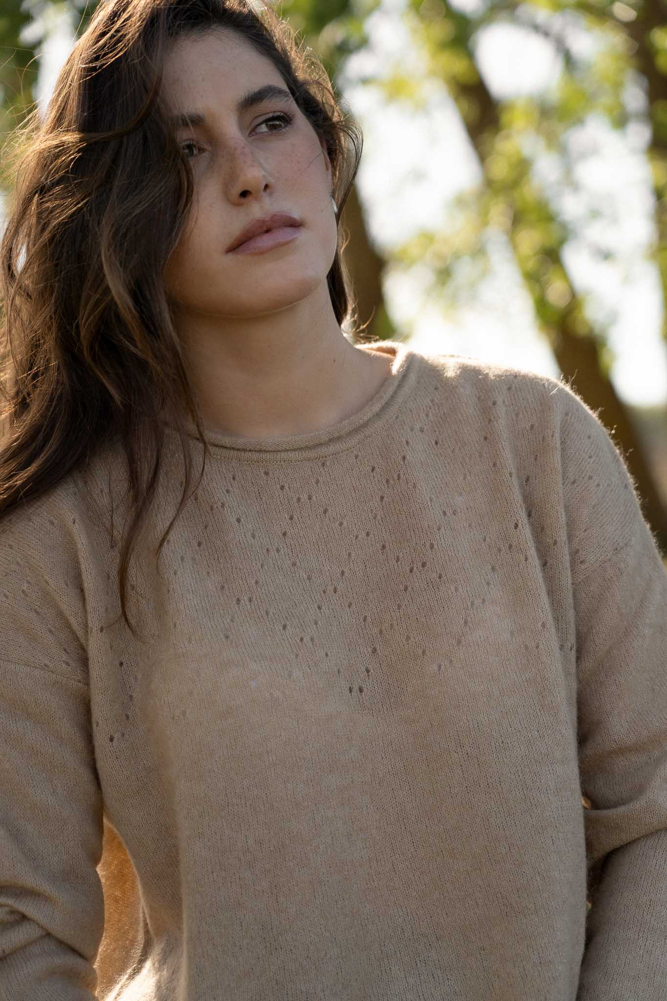 Sofie Camel Alpaca Sweater - Näz-Sustainable Fashion Made in Portugal