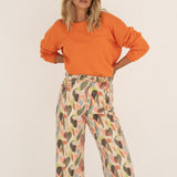 Sofie Orange Cotton Sweater - Näz - Sustainable Fashion Made in Portugal