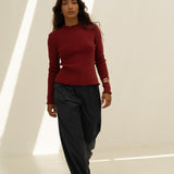 Ava Bordeaux Turtleneck