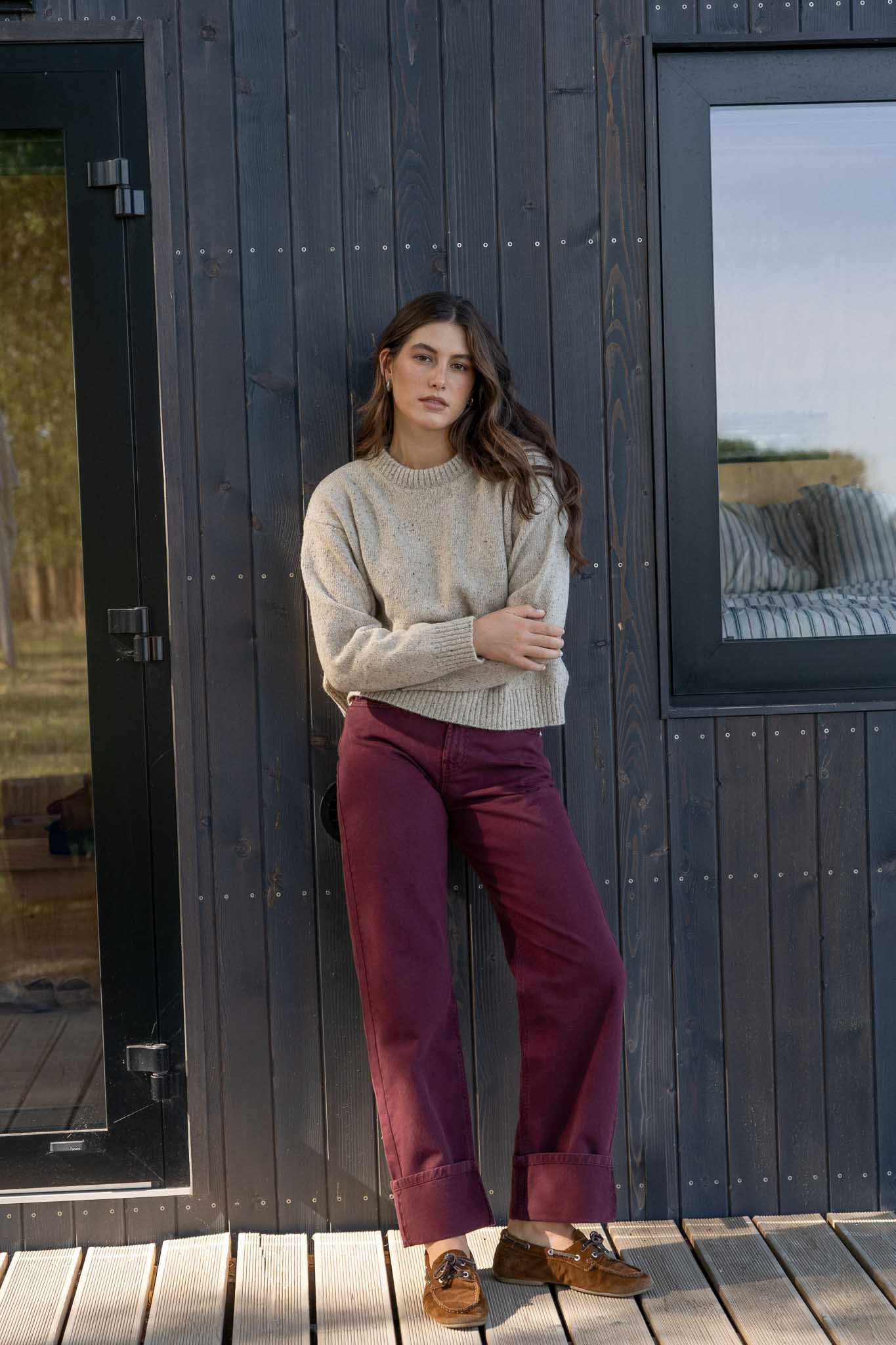 Thea Jeans Eggplant - Näz-Sustainable Fashion Made in Portugal