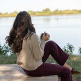 Thea Jeans Eggplant - Näz-Sustainable Fashion Made in Portugal