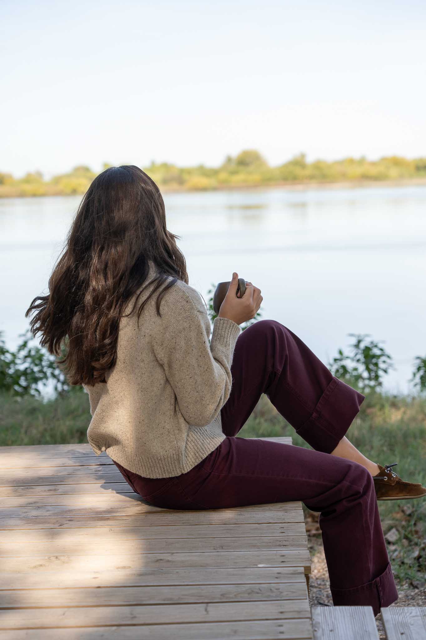 Thea Jeans Eggplant - Näz-Sustainable Fashion Made in Portugal