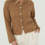 Vicky Camel Alpaca Cardigan - Näz-Sustainable Fashion Made in Portugal