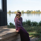 Victoria Eggplant Knit Dress - Näz-Sustainable Fashion Made in Portugal