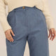 Zoe Blue Wool Trousers - Näz - Sustainable Fashion Made in Portugal