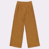 Naz women's linen trousers. High-waisted straight fit. Made in Portugal.